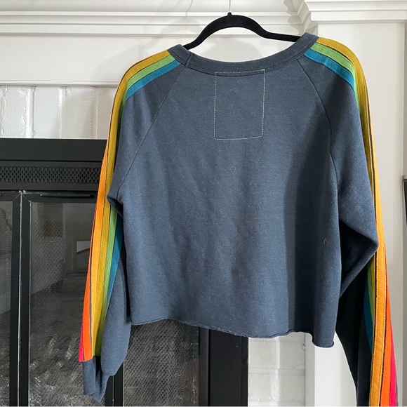 Aviator Nation - Bolt Embroidery Classic Cropped Crew Sweatshirt. Worn once. - Picture 4 of 4